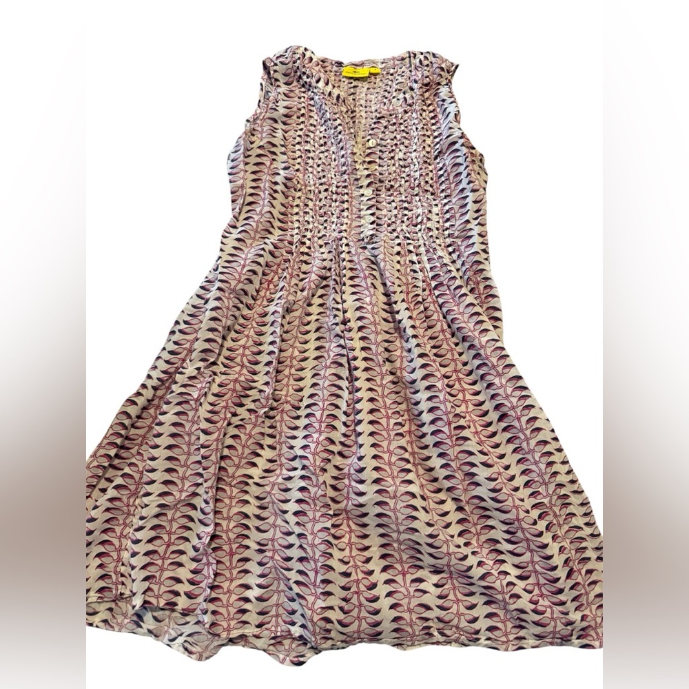 Roller Rabbit Cream and Purple Dress small